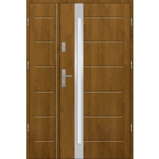 Drzwi zewnętrzne dwuskrzydłowe T41 S61 INOX 55 mm